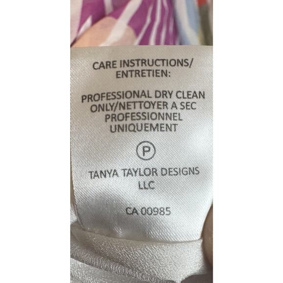 Tanya Taylor Goldie Stripe Maxi Dress Size 2 100% Silk Handkerchief Hem MSRP$575 - Picture 11 of 11